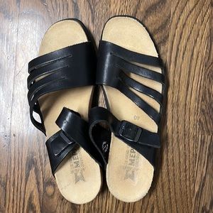 Black Mephisto Sandals
